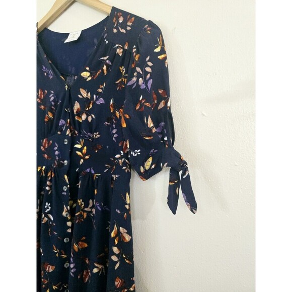 By Together Floral Midi Dress Womens Smalk V Neck Cottagecore Prairie Modest - Picture 4 of 7